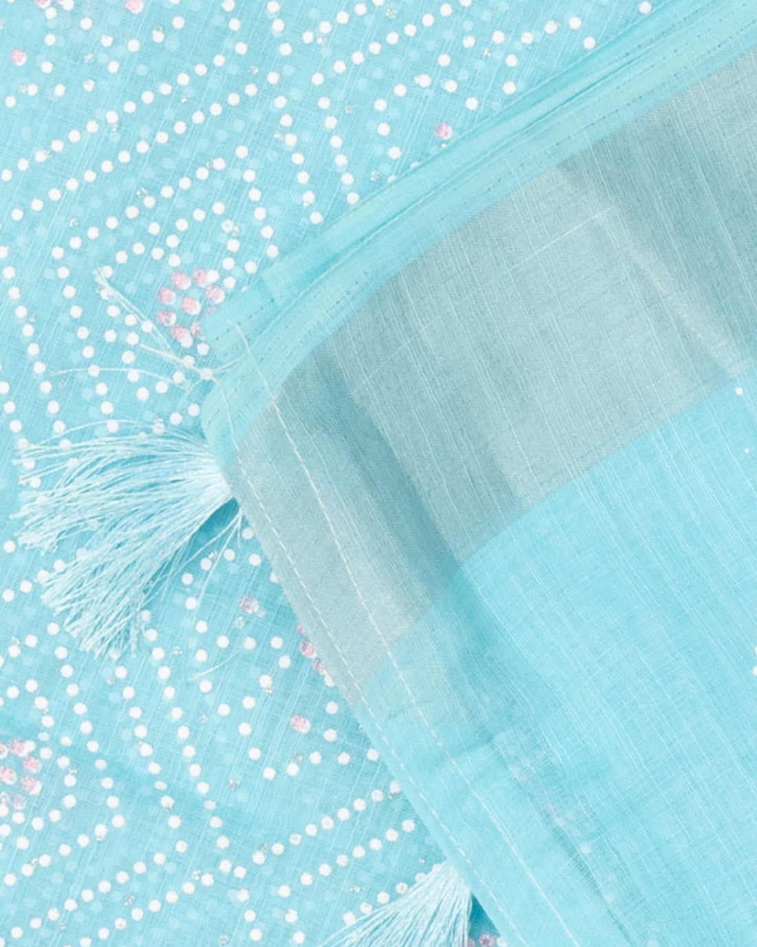 Blue Color Linen Cotton Saree