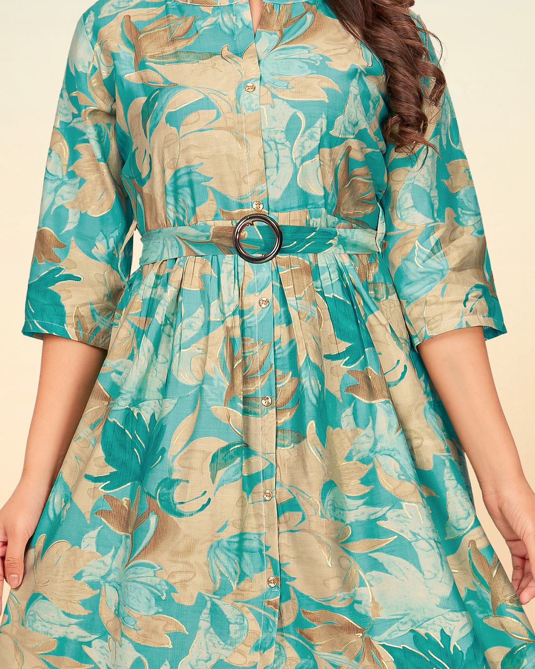 Buy Designer Sky Blue Colour Printed Women's Kurti