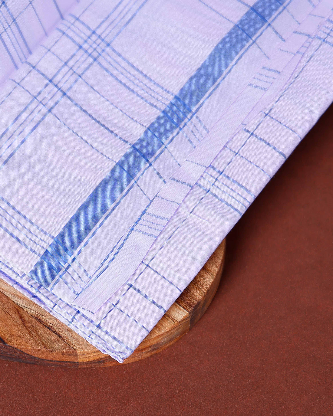 999 Brand Men's Premium Cotton Checked Lungi Stitched - White