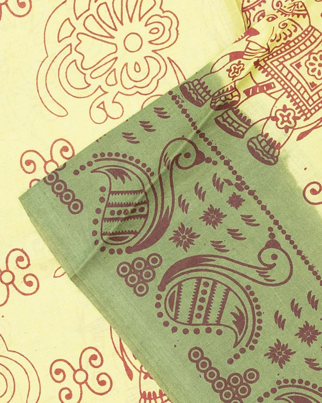 Green Printed Sungudi Cotton Saree