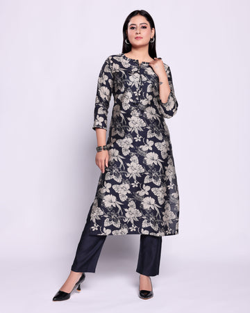 Black Colour Top & Palazzo Set