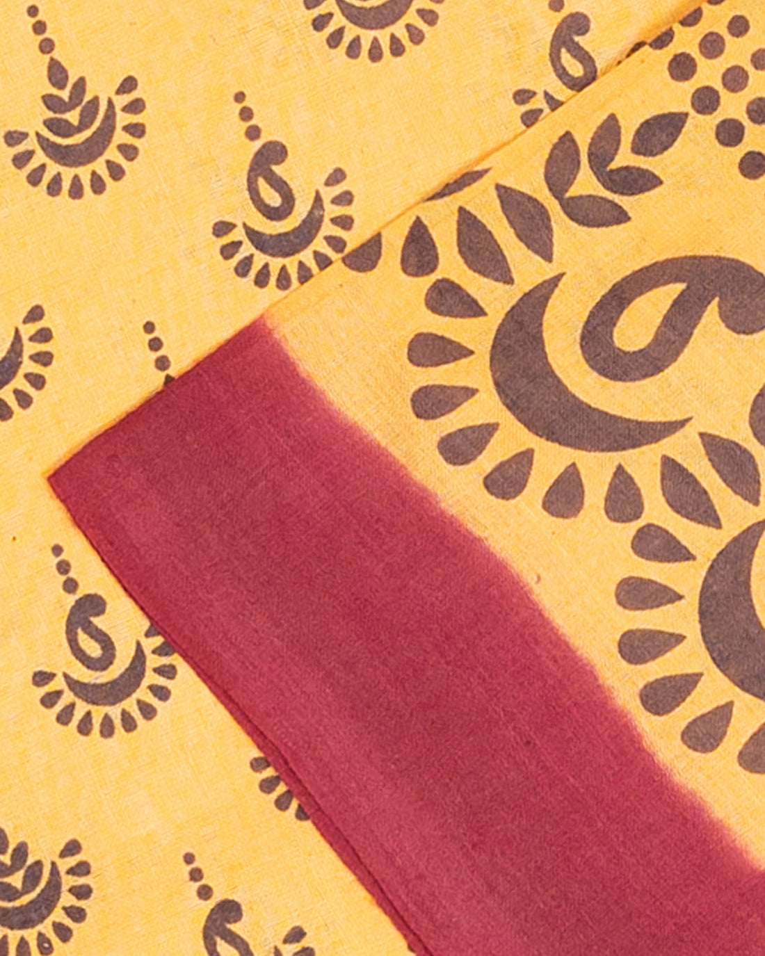 Yellow Printed Sungudi Cotton Saree