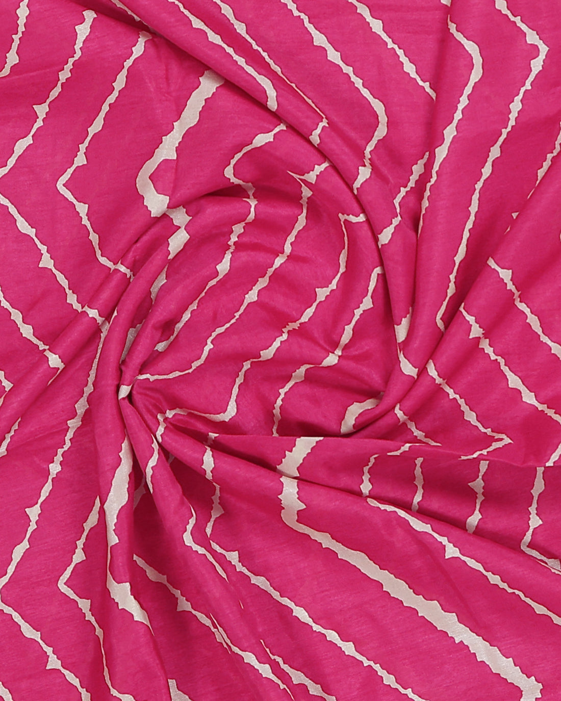 Wave Pattern Dola Silk Saree - Pink