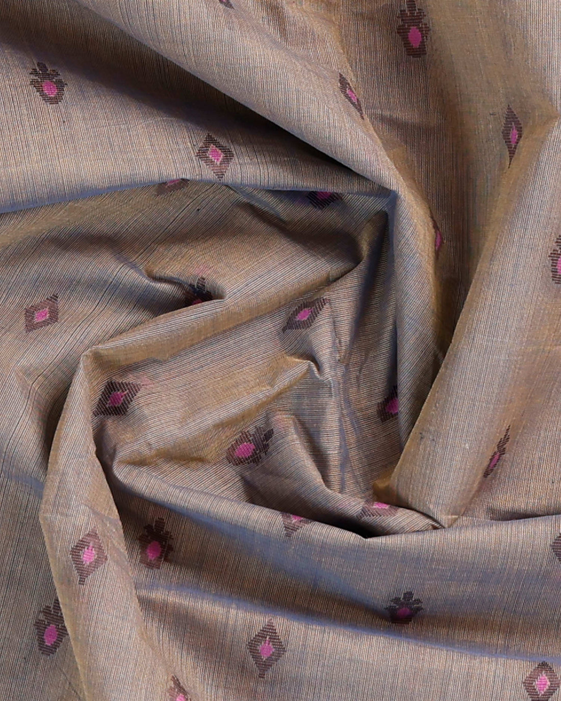 Purple Printed Bengal Cotton Saree