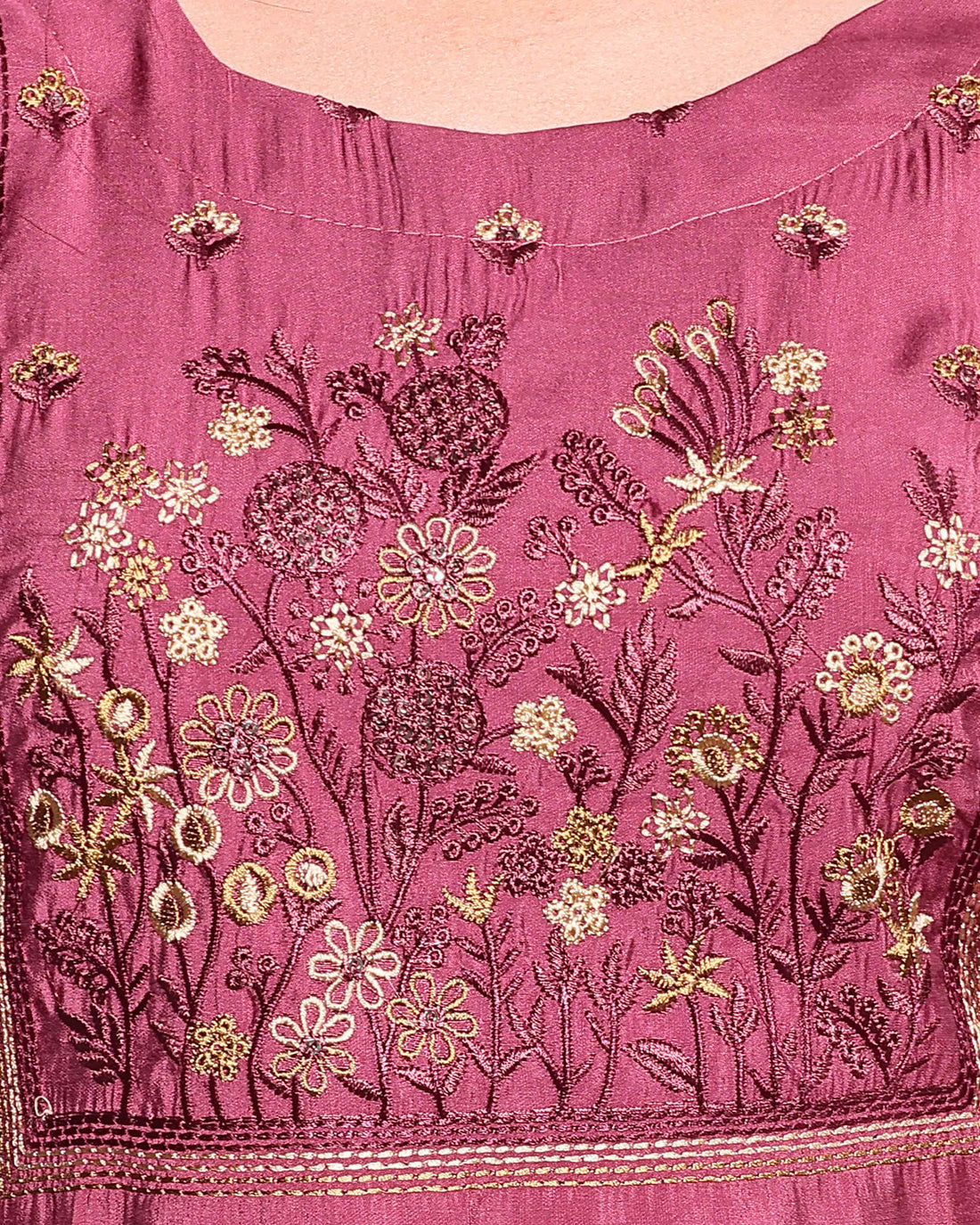 Onion Pink Colour Top & Palazzo Set