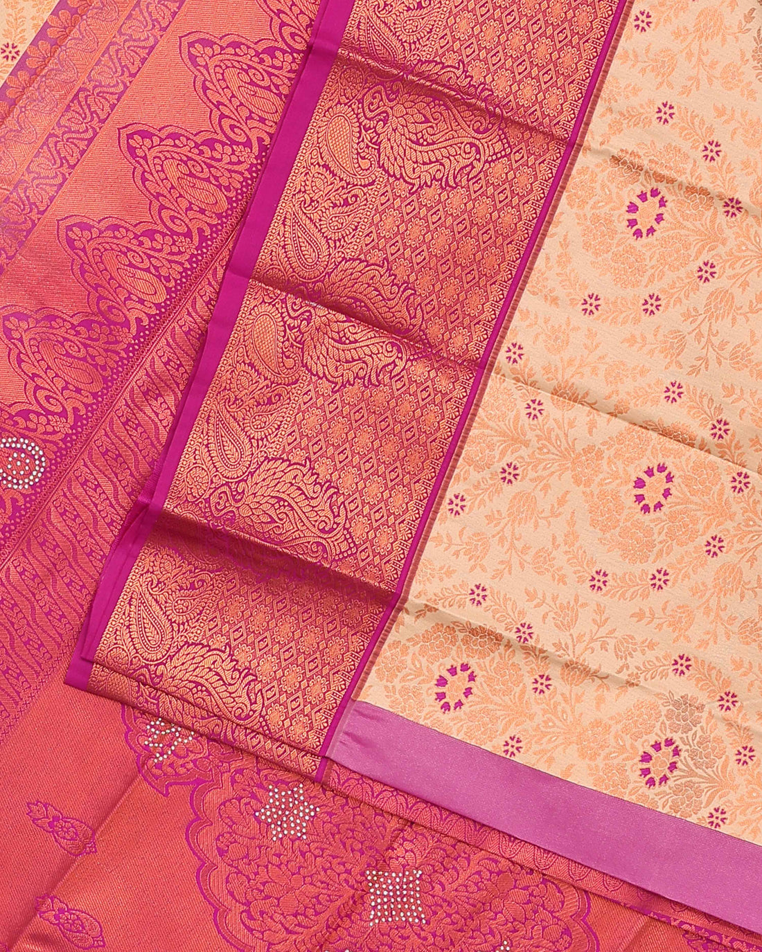 Premium Silk Saree - Cream