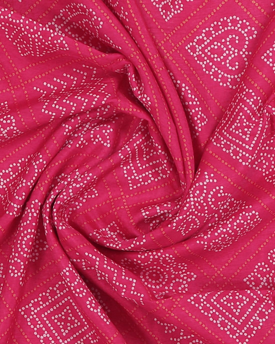 Bandhani Pattern Dola Silk Saree - Pink