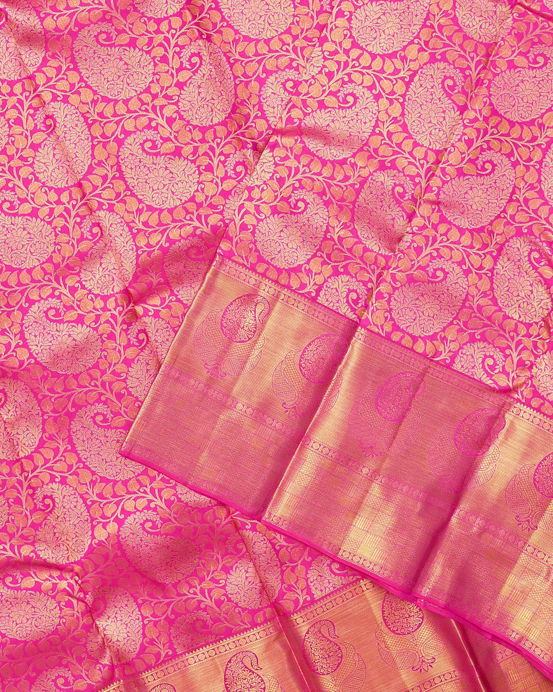 Exquisite Handloom Kanchipuram Pure Silk Saree with Traditional Zari Weave - Pink
