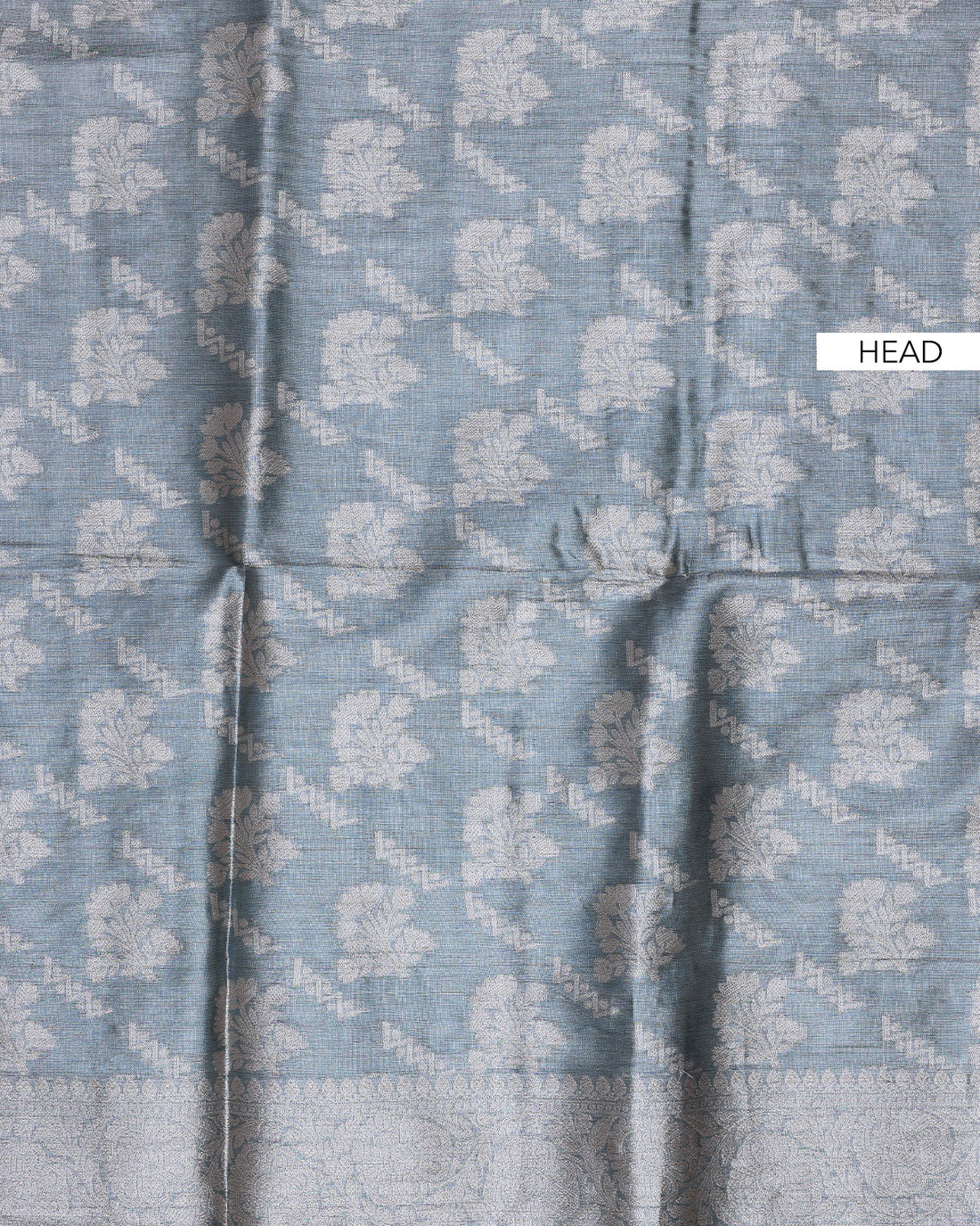 Ethnic Printed Tissue Saree - Grey