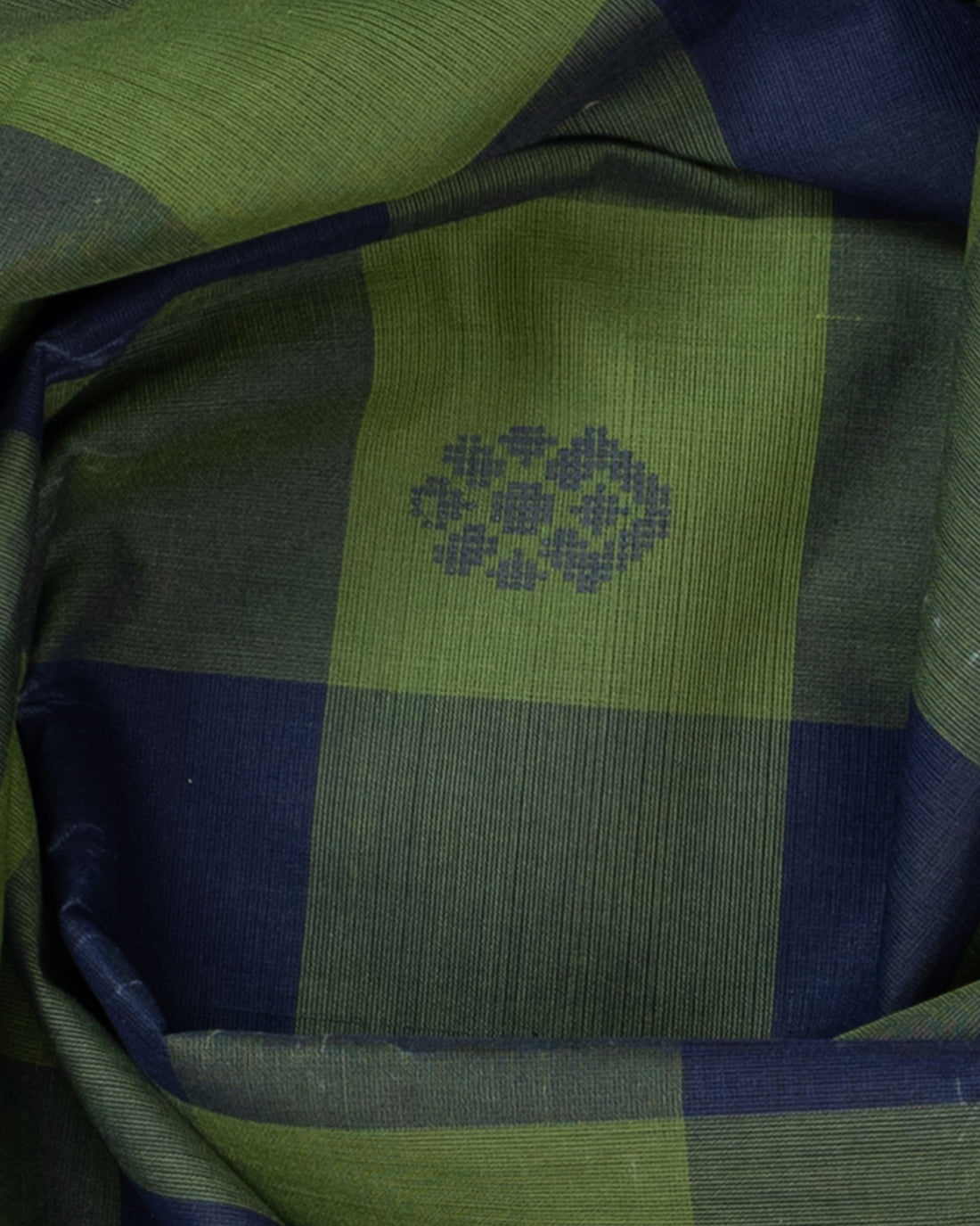 Checked Venkatagiri Cotton Saree with Traditional Zari Border - Multi