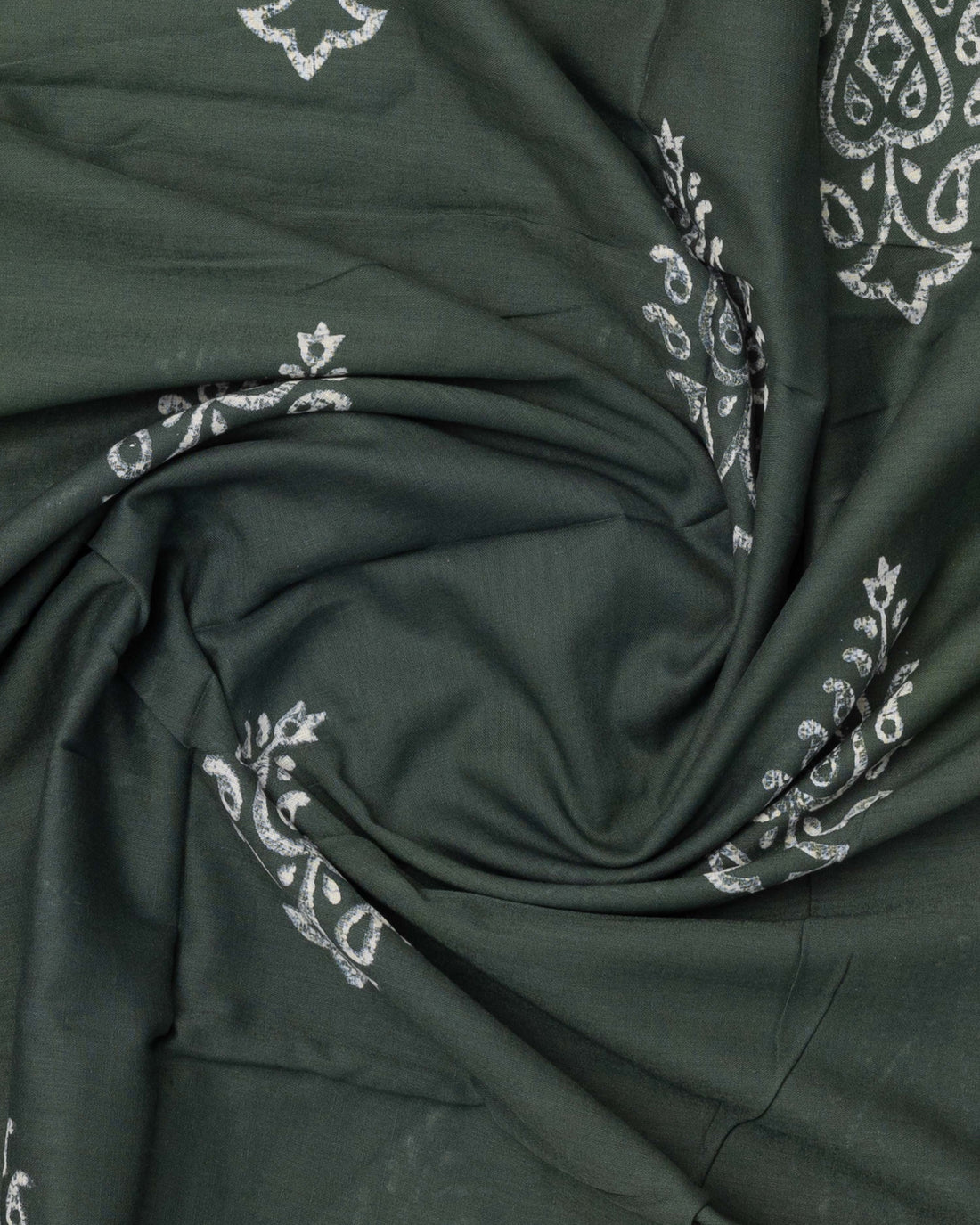 Dark Green Colour Mul Mul Cotton Saree