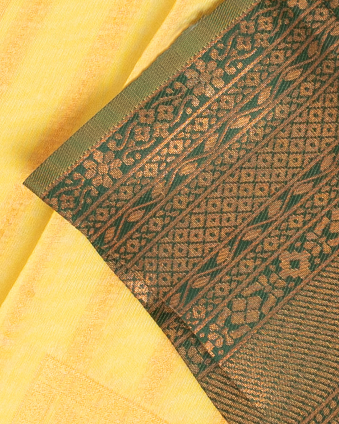 Yellow Color Elampillai Silk Cotton Sarees