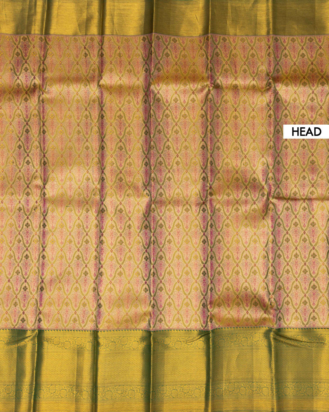 Multi Printed Kanchipuram Tissue Saree