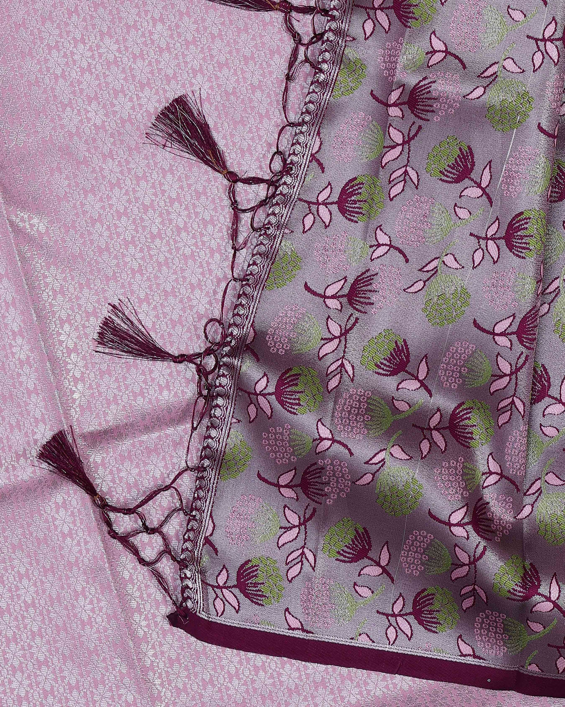 Exquisite Art Silk Saree with Intricate Floral Border and Rich Pallu Design -  Pink