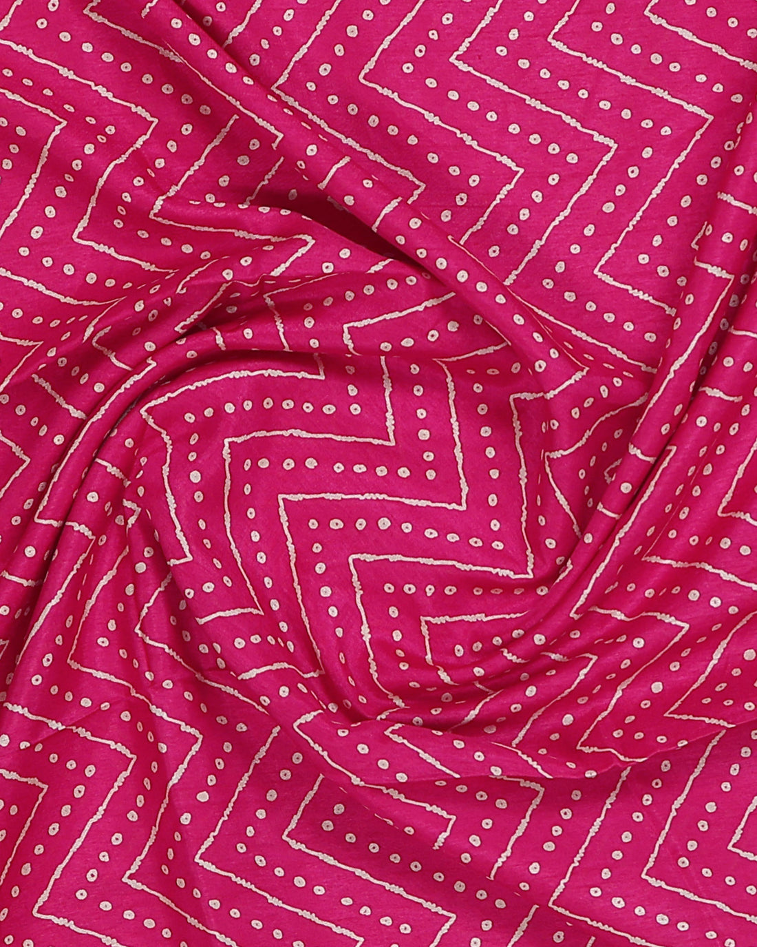 Zigzag Design Dola Silk Saree - Pink