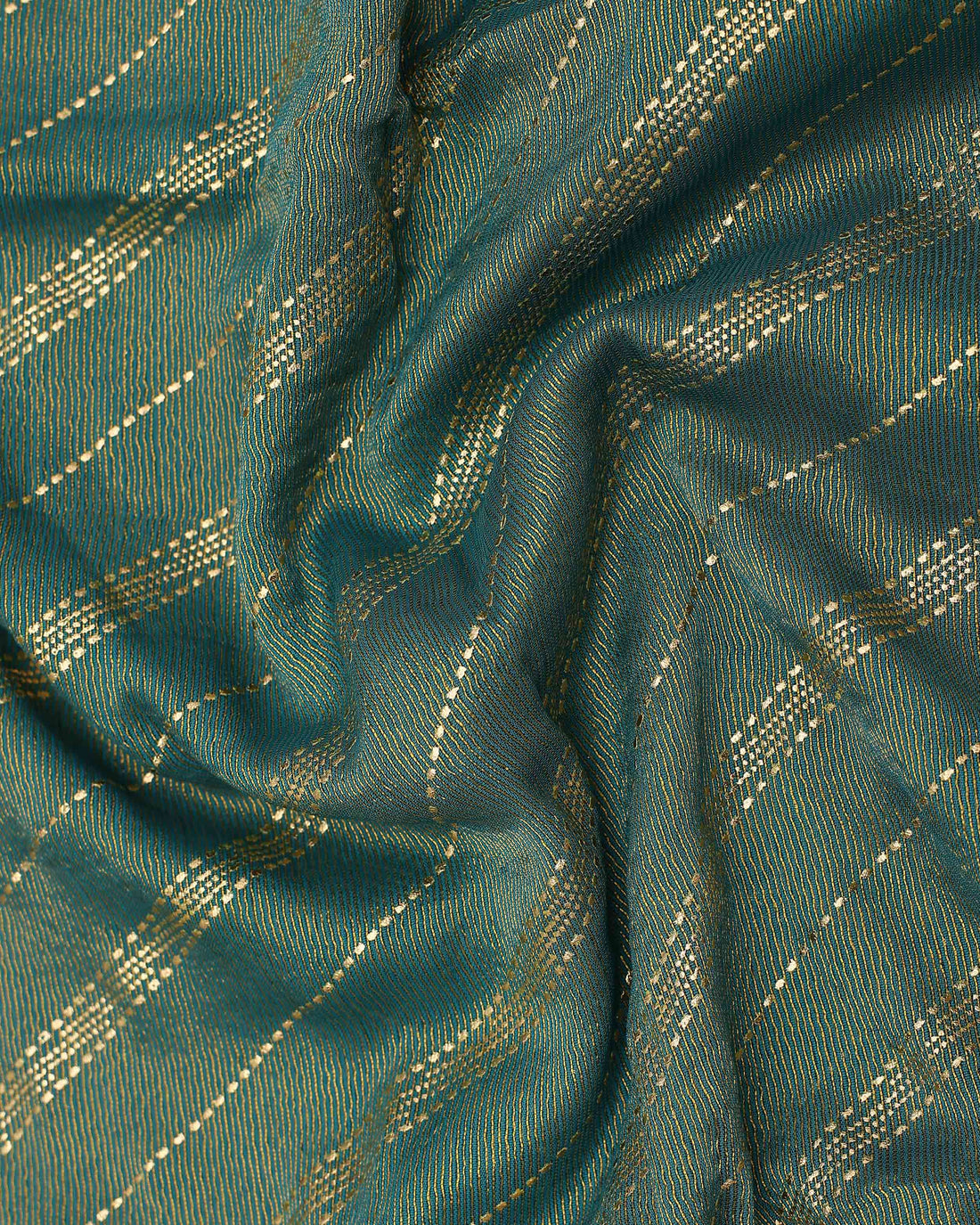 Green Color Printed Fancy Saree