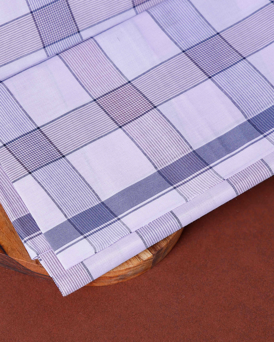 Nandu Brand Men's Premium Cotton Checked Lungi Stitched - White