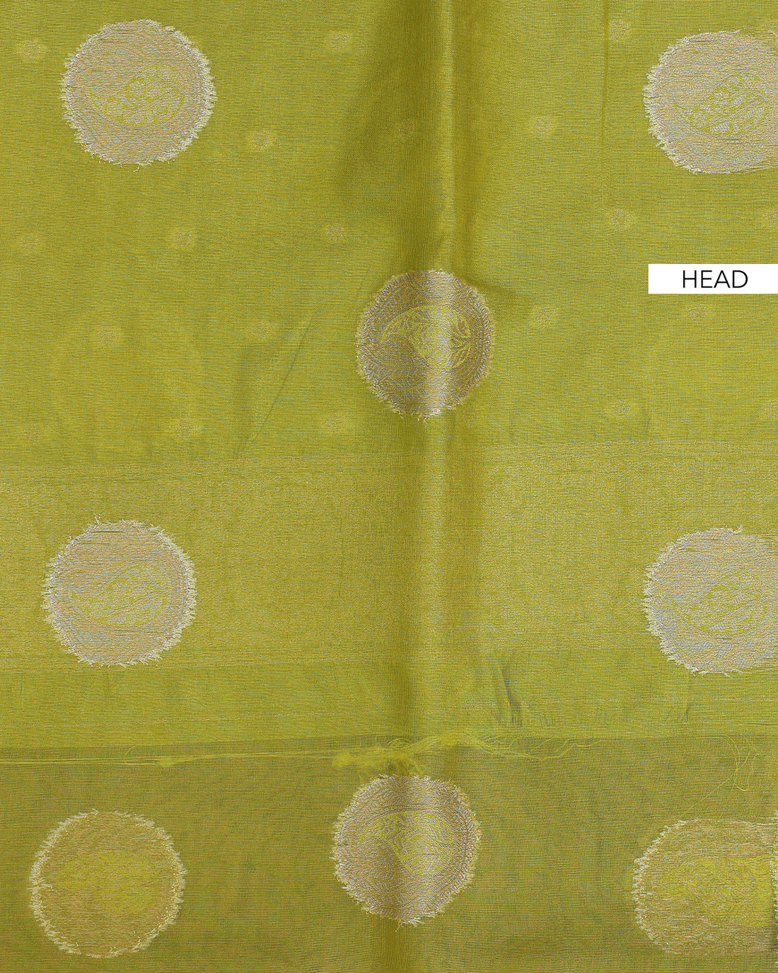 Ethnic Printed Tissue Saree - Green
