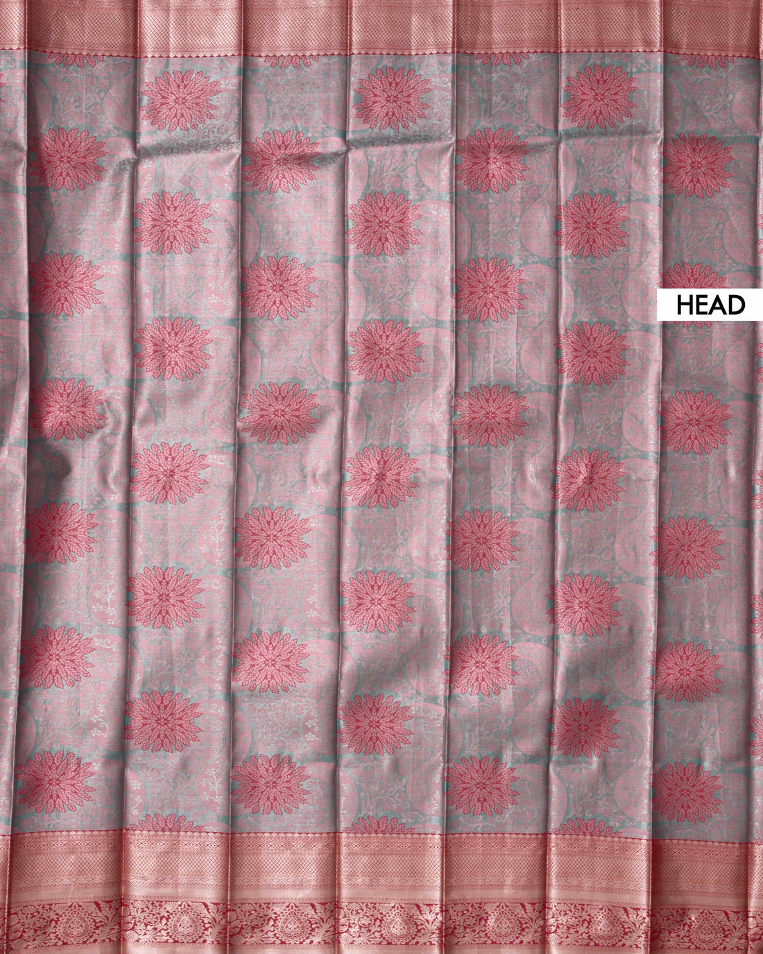 Designer Kanchipuram Tissue Silk Saree with Intricate Floral Zari Weaving and Stone-Embellished Motifs - Green