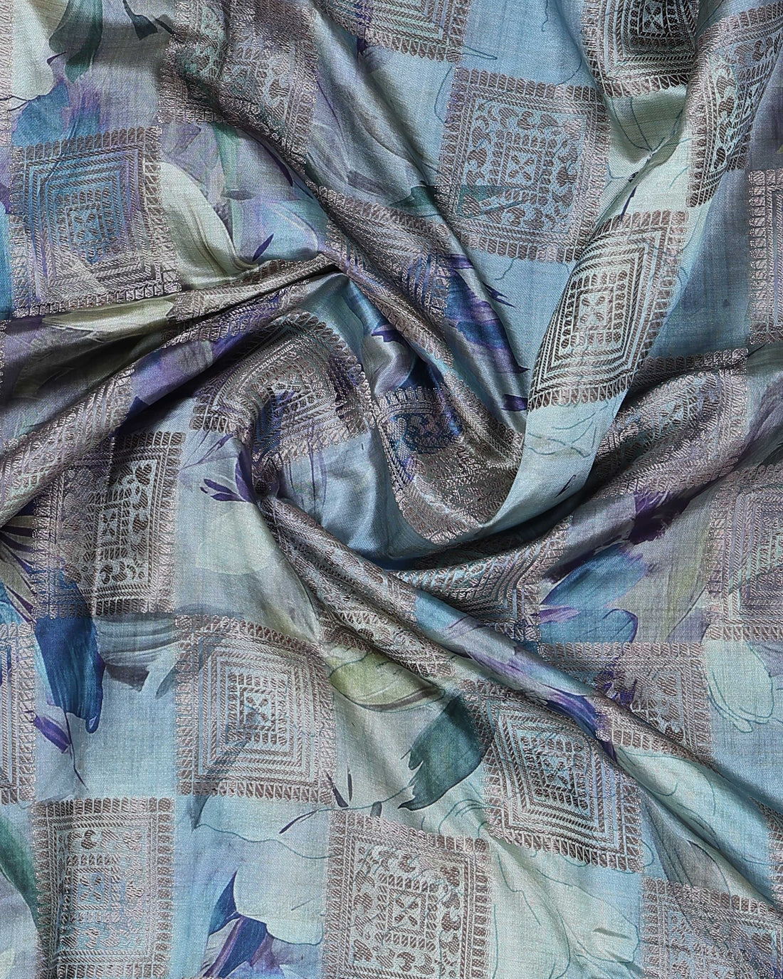 Dola Silk Saree With Woven Border - Multi