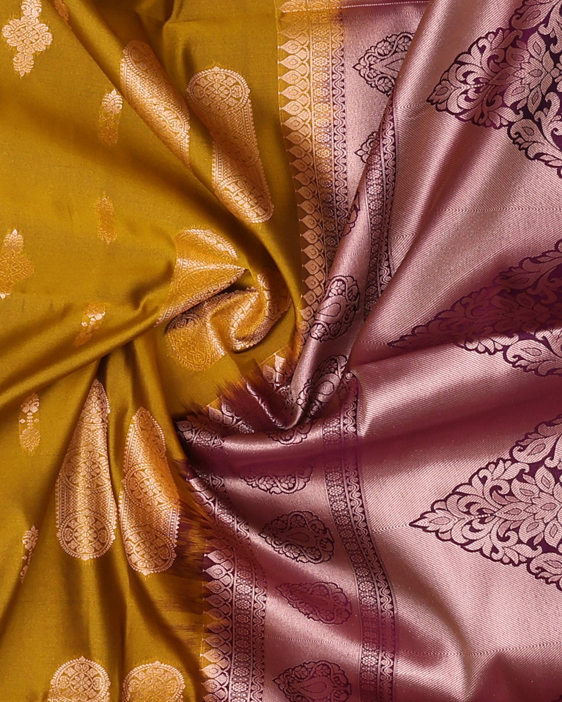 Mustard Colour Soft Silk Saree