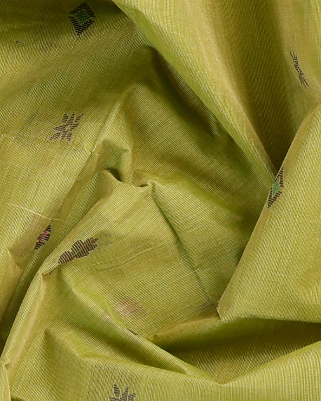 Green Floral Printed Bengal Cotton Saree
