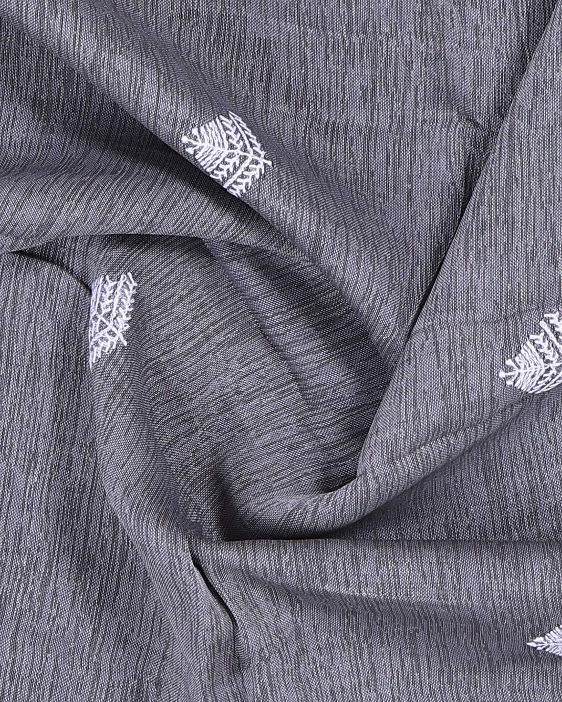 Dark Grey Color Linen Cotton Saree