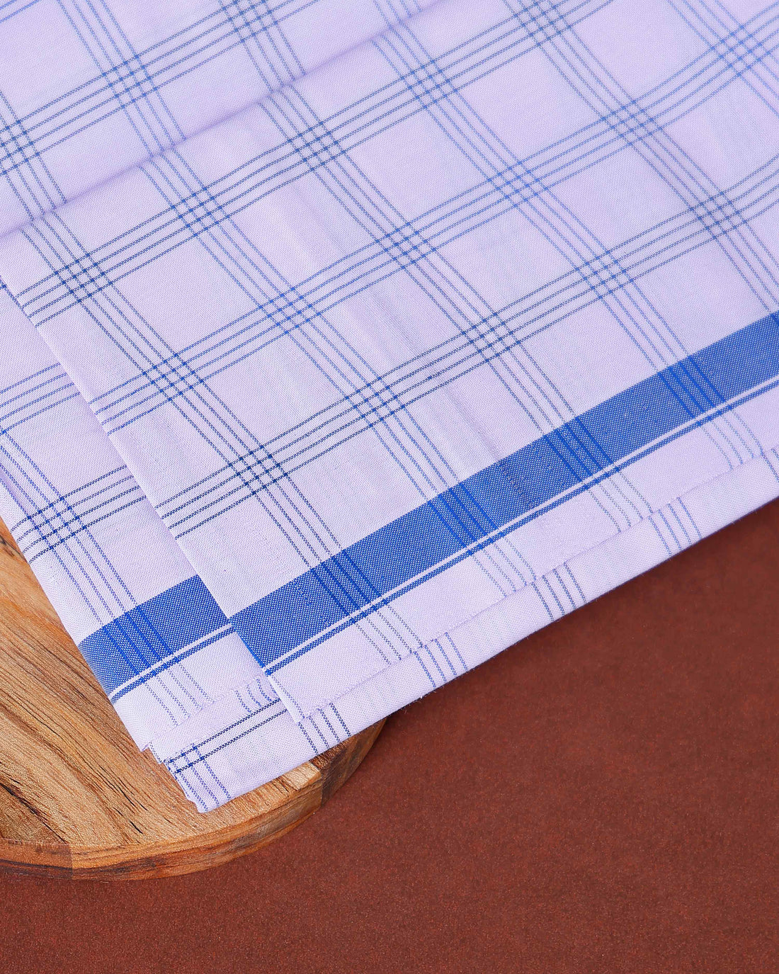 Nandu Brand Men's Premium Cotton Checked Lungi Stitched - White