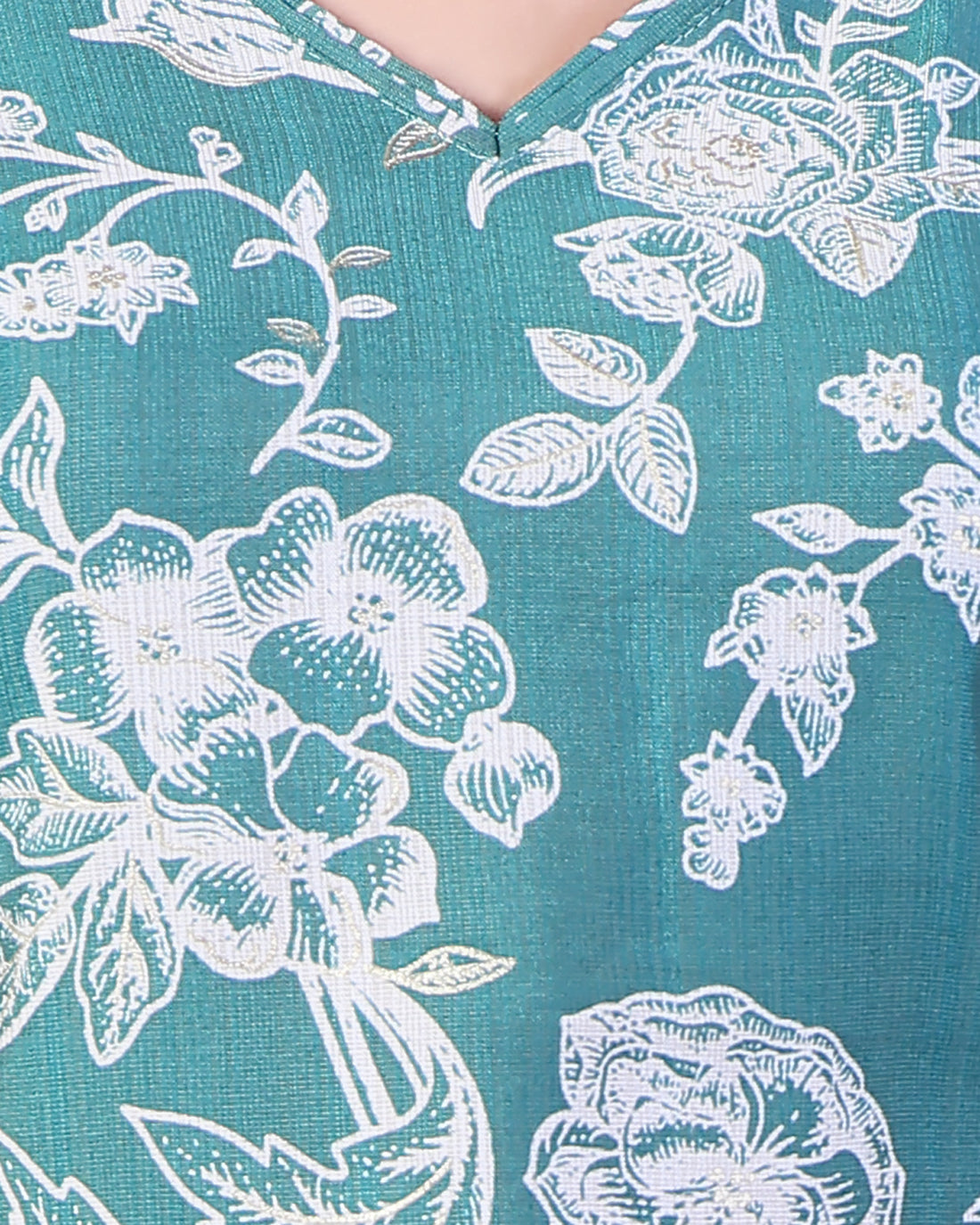 Elegant Women's Floral Printed Kurta with Palazzo Set - Green