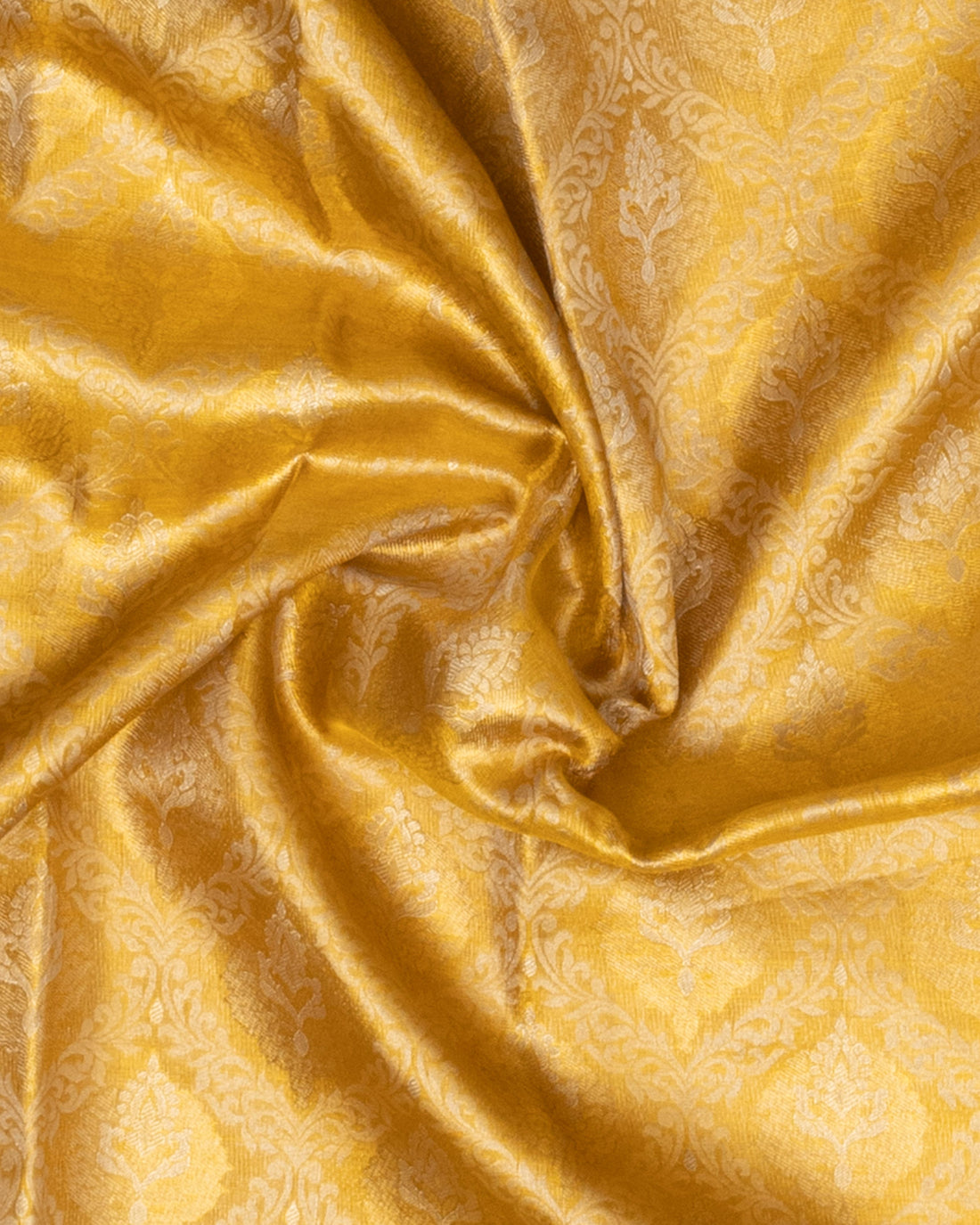 Yellow Printed Kanchipuram Tissue Saree