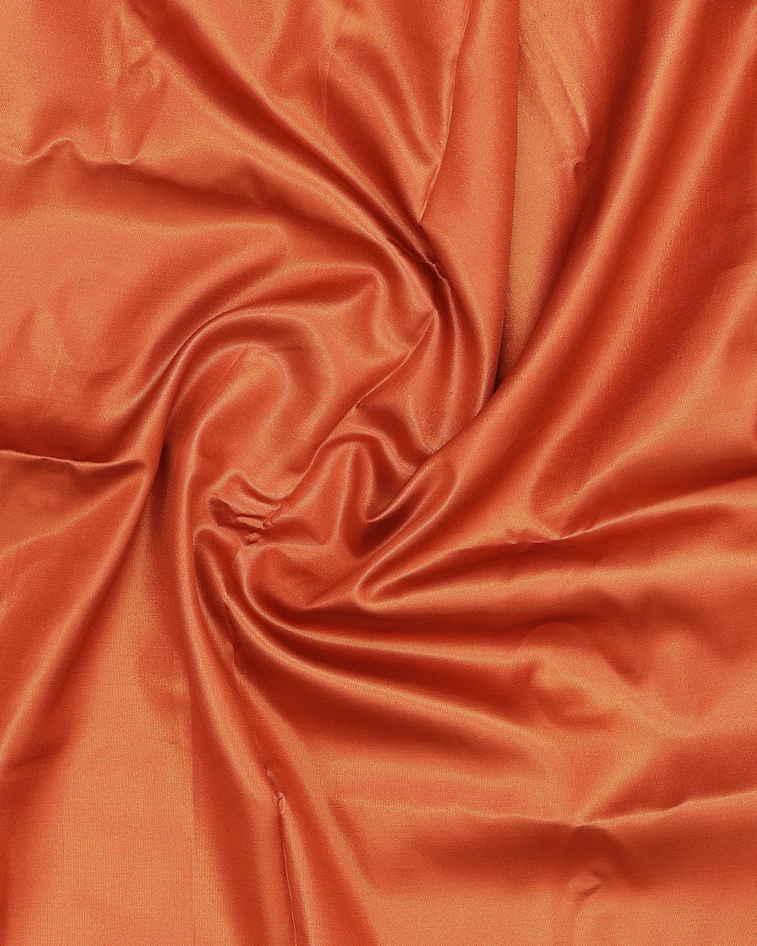 Classic Solid Litchi Silk Saree with Subtle Sheen - Copper