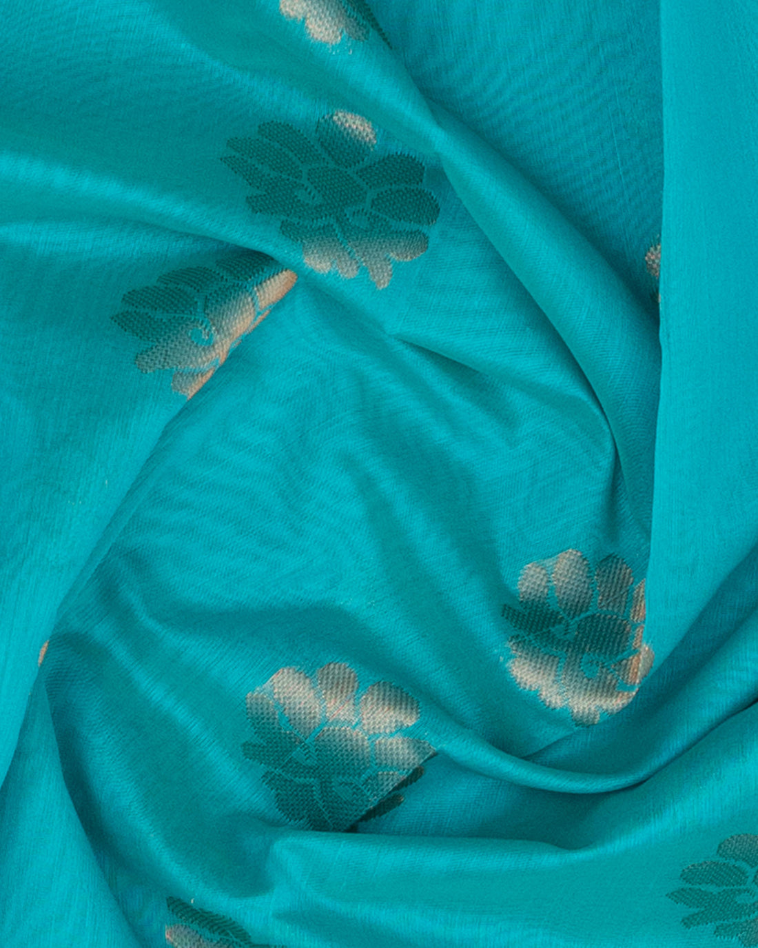 Blue Color Silk Cotton Saree