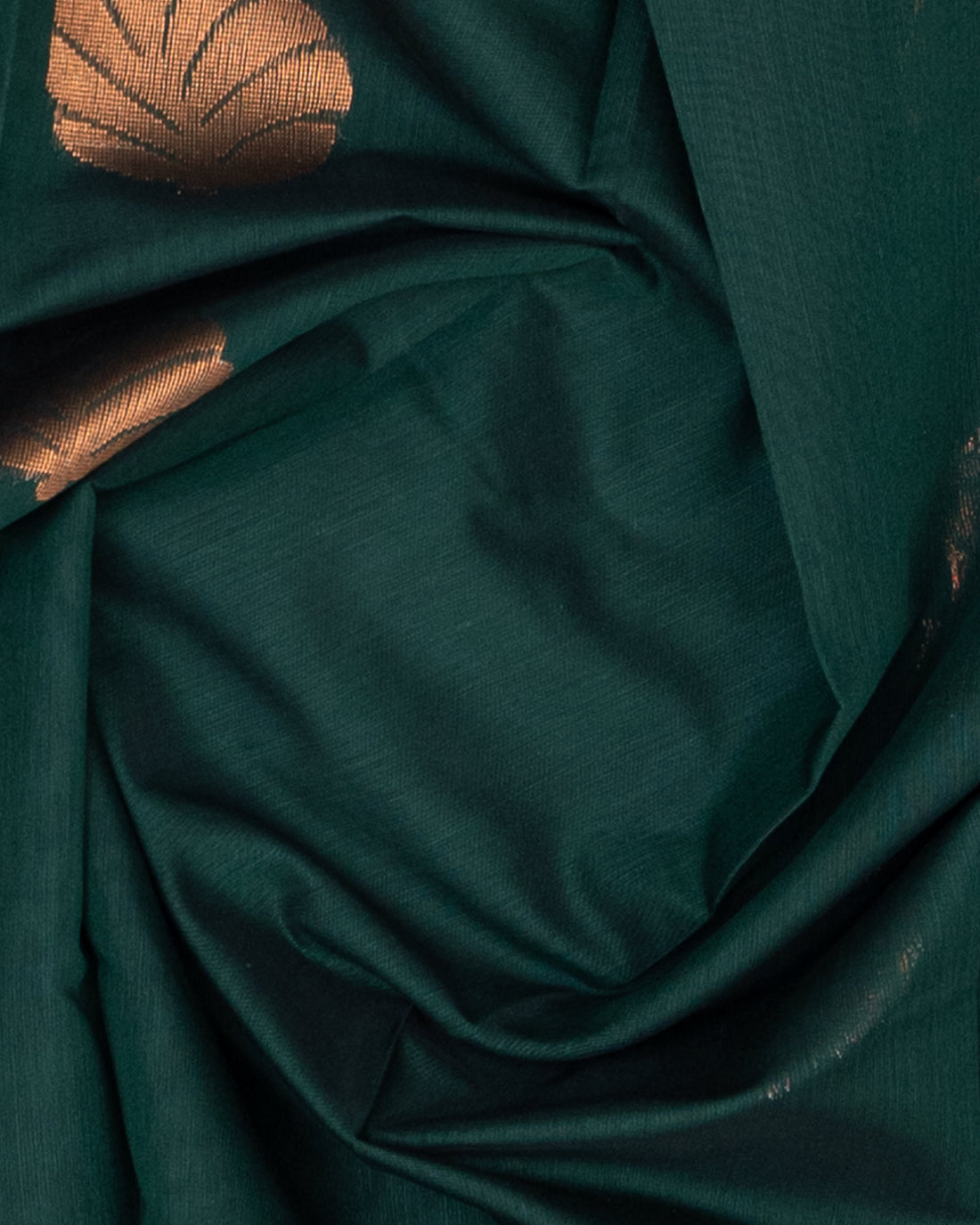 Dark Green Color Silk Cotton Saree