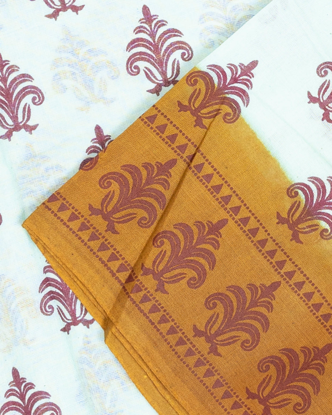 Classic Sungudi Cotton Saree With Printed Design - Blue