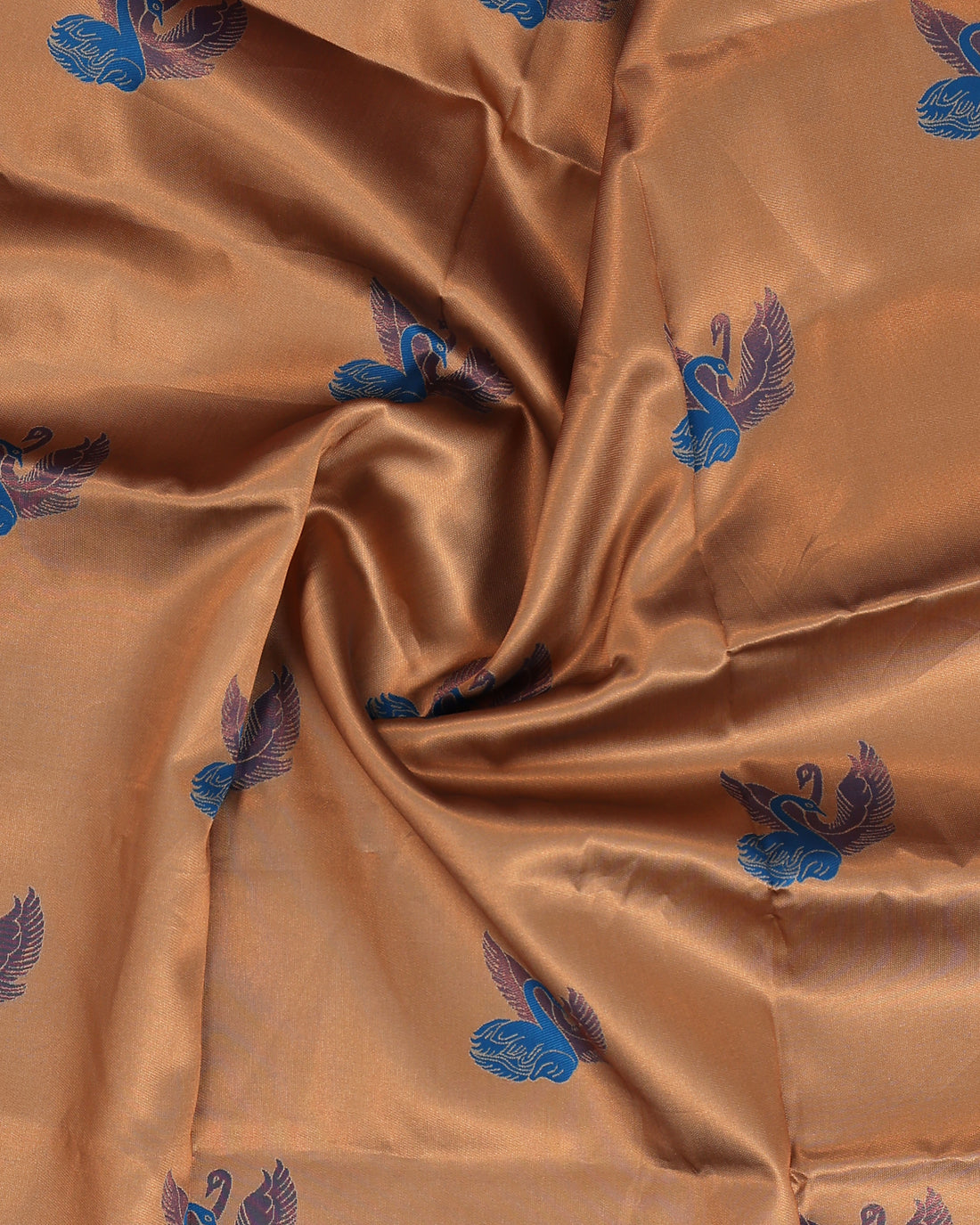Zari Woven Litchi Silk Saree - Copper