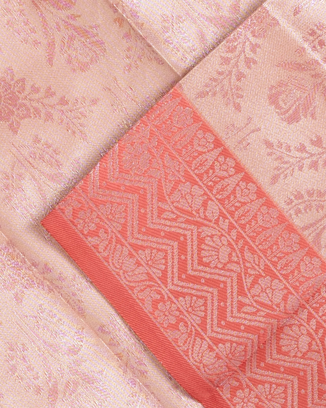 Peach Color Elampillai Silk Cotton Sarees