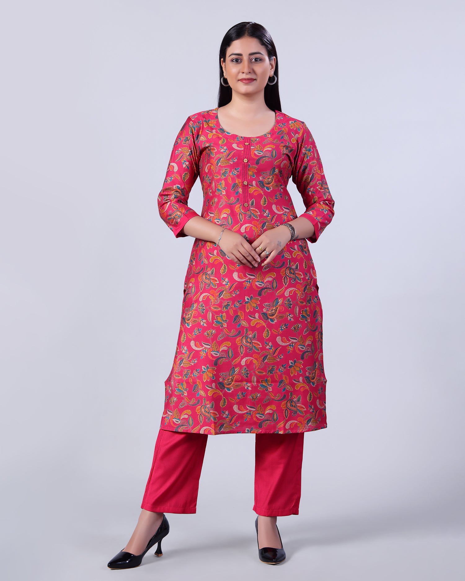Magenta Colour Top & Palazzo Set