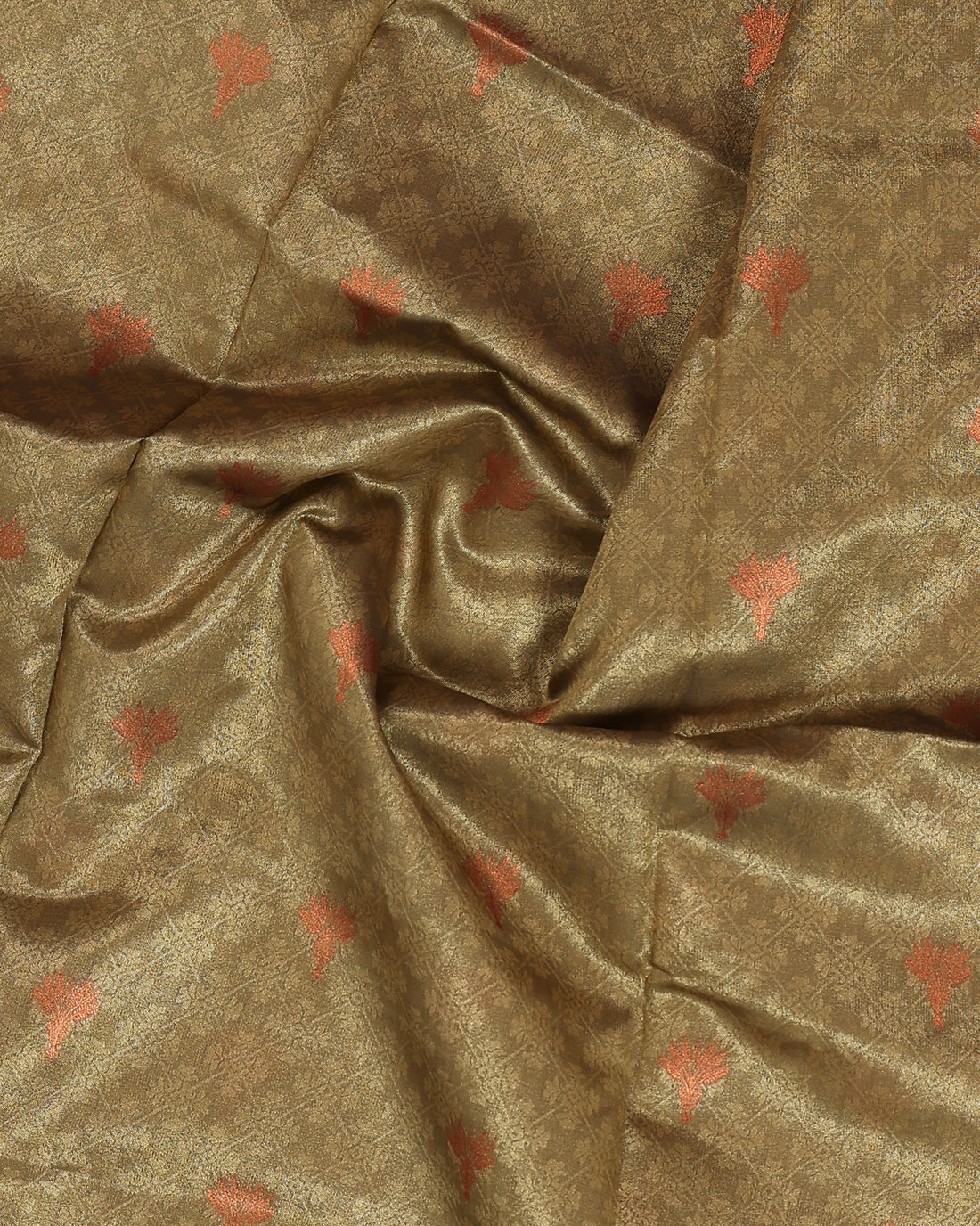 Zari Woven Litchi Silk Saree - Green