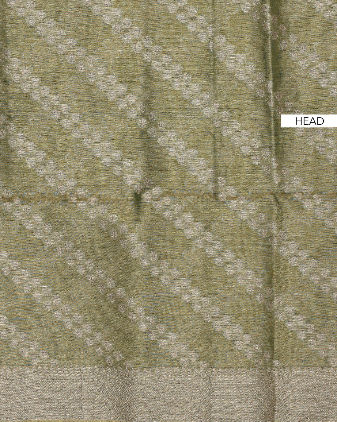 Ethnic Printed Tissue Saree - Green