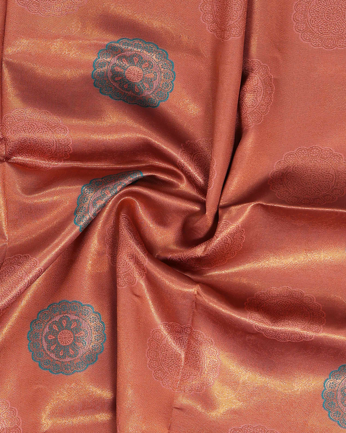 Brown Color Lichi Silk Saree