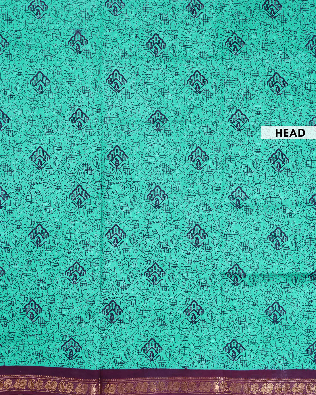 Classic Sungudi Cotton Saree With Printed Design - Green