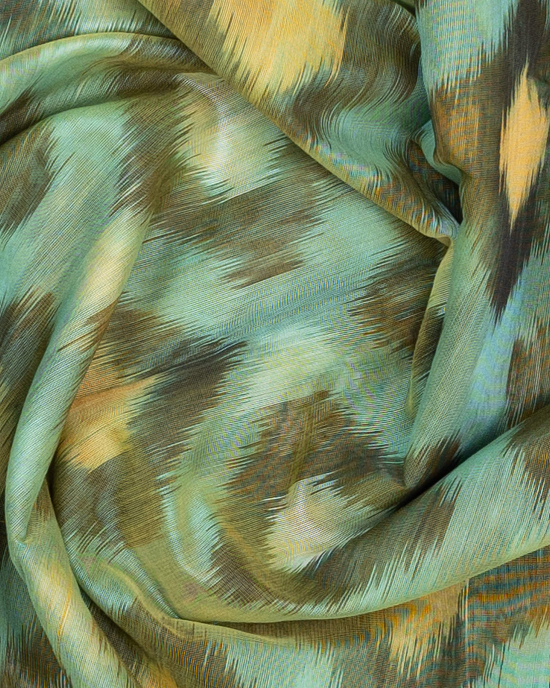 Pochampally Cotton Saree with Ikat Weave - Green