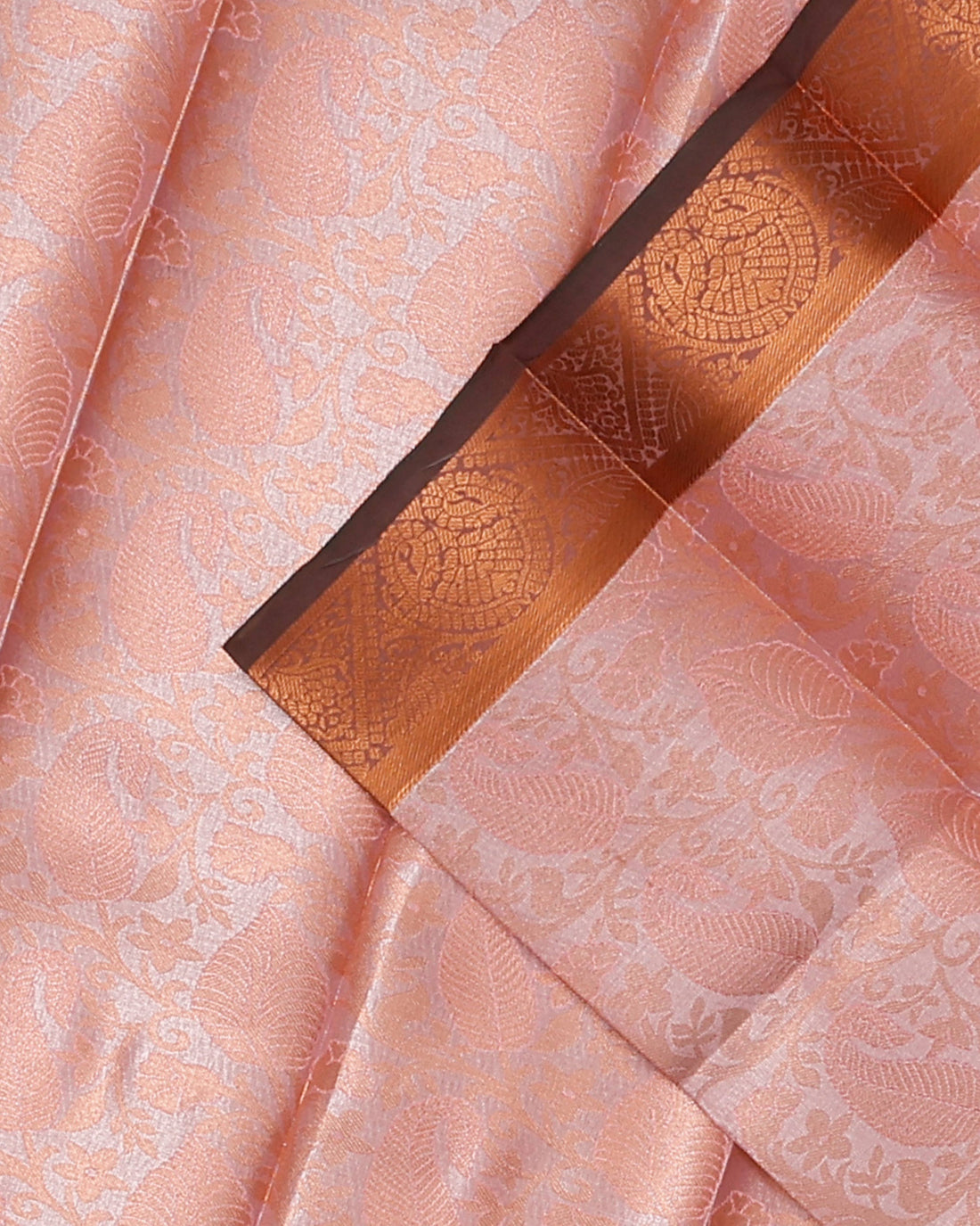 Exquisite Kanchipuram Tissue Silk Saree with Intricate Zari Weave and Traditional Motifs  - Pink