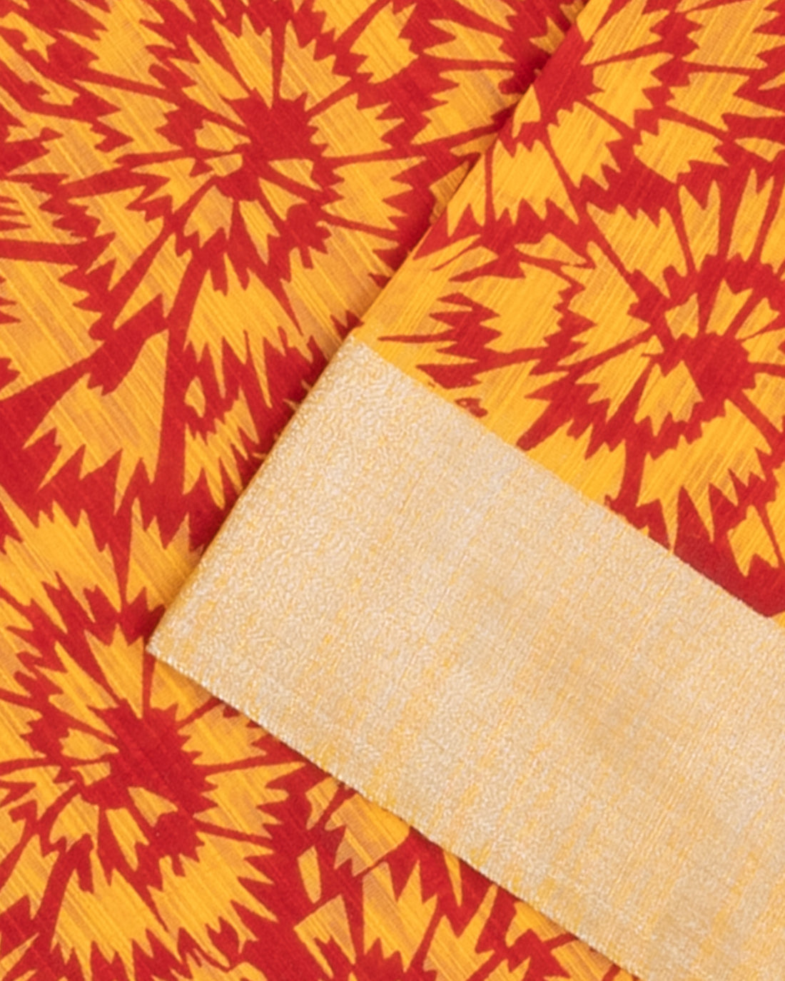 Multi Printed Poly Cotton Saree
