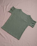 Buy Women Green Colour T-Shirt