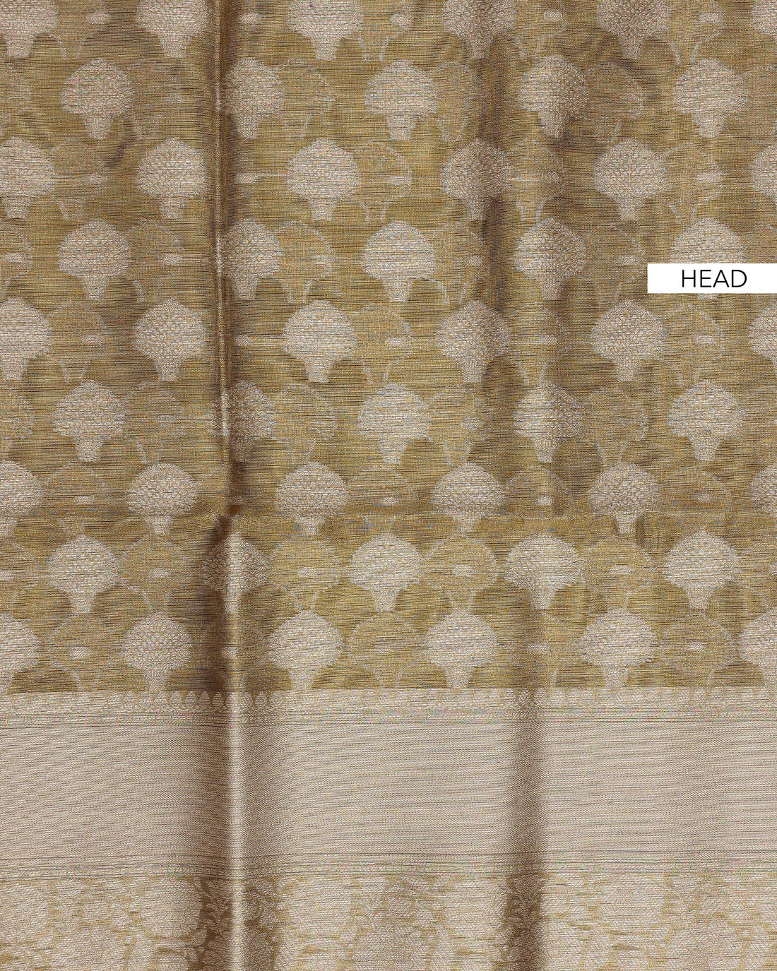 Ethnic Printed Tissue Saree - Gold