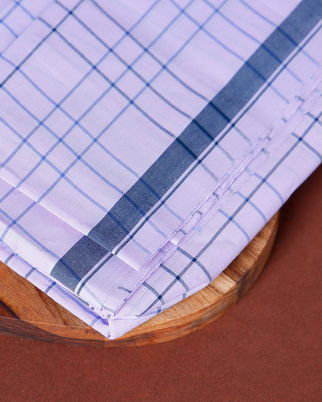 Nandu Brand Men's Premium Cotton Checked Lungi Stitched - White