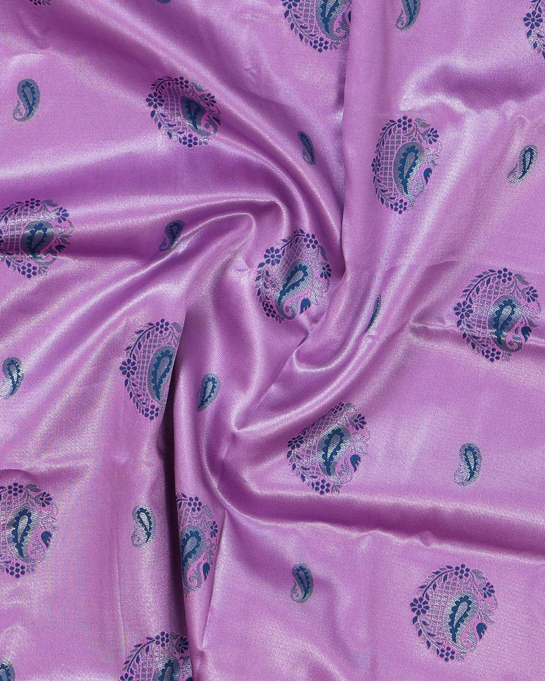 Zari Woven Litchi Silk Saree - Lavender