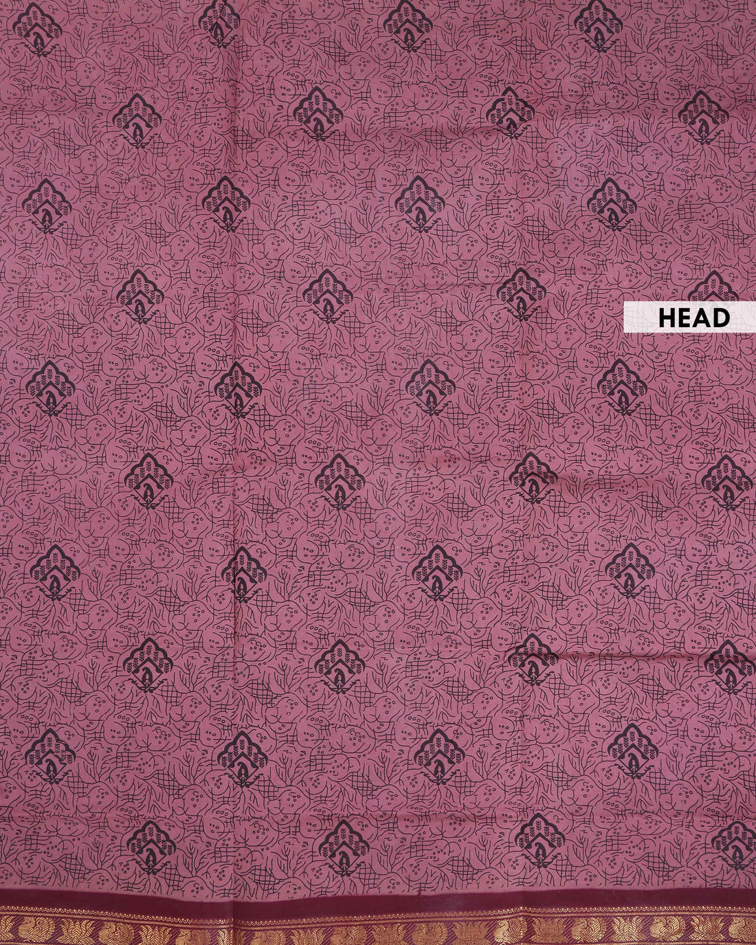 Classic Sungudi Cotton Saree With Printed Design - Pink