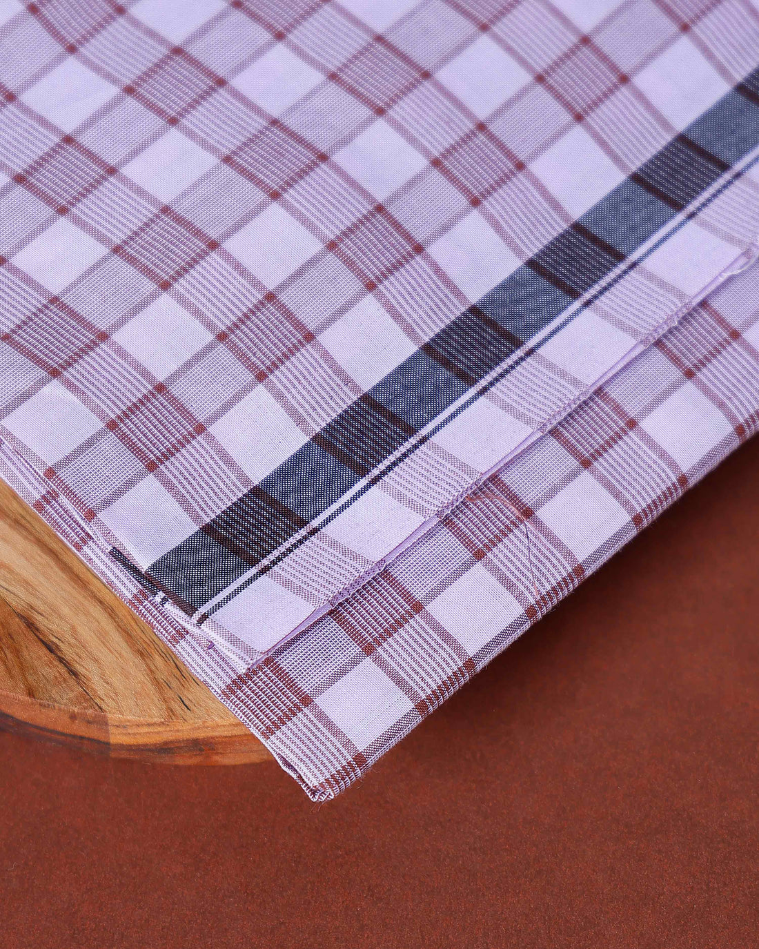 Nandu Brand Men's Premium Cotton Checked Lungi Stitched - White